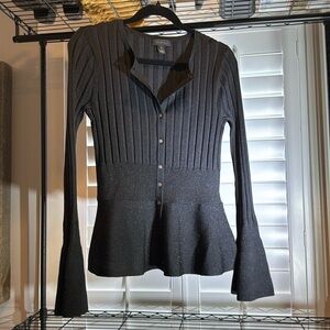 Black button up sweater